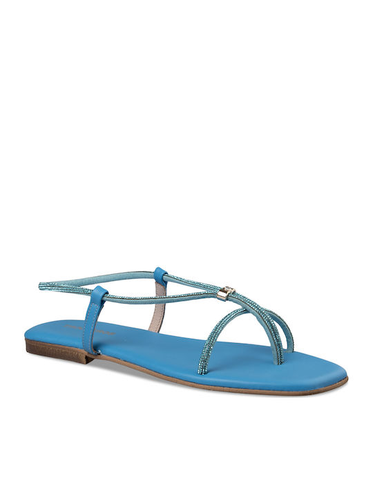 Women's Flat Sandals in Blue Color