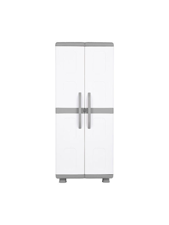 Zweiflügeliger Schrank Aphrodite Kunststoff mit 6 Regale 73x44x179cm