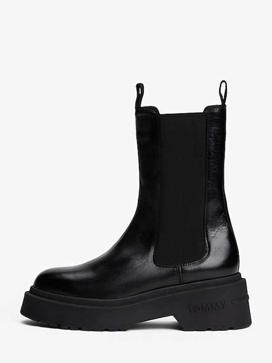 Leather Women's Chelsea Boots Black