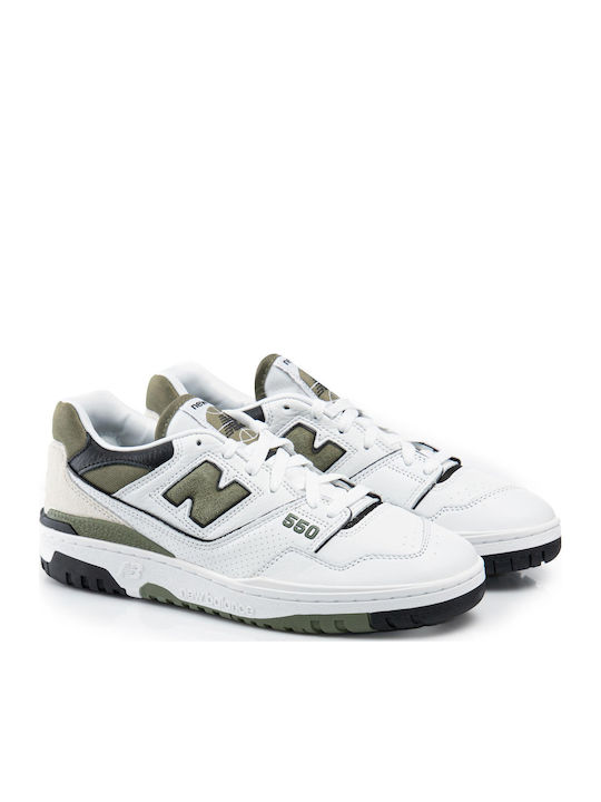 550 Court Sneakers White / Dark Olive