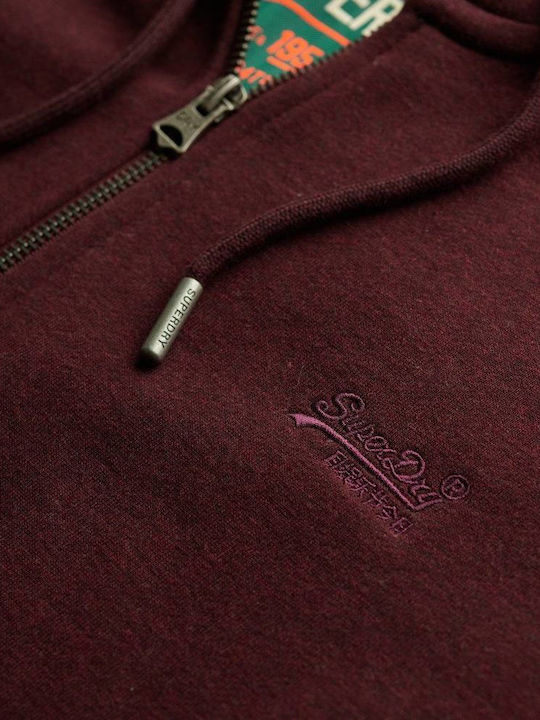 D1 Ovin Hoodie Cardigan Burgundy