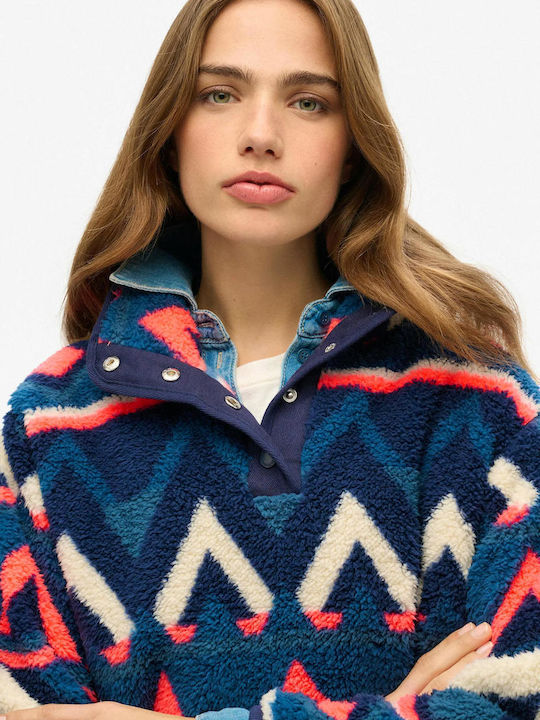 W Ovin Women's Long Sleeve Sweater Blue