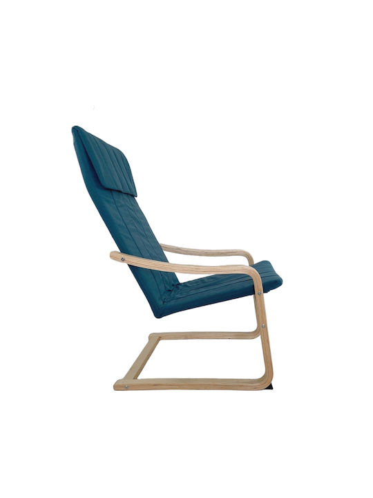 Nordvik Πολυθρόνα Μπλε 60x71x105cm