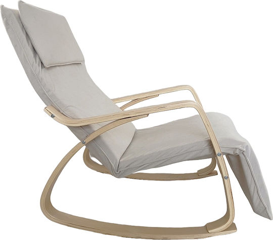 Schaukelstuhl Beige 67x127x91cm