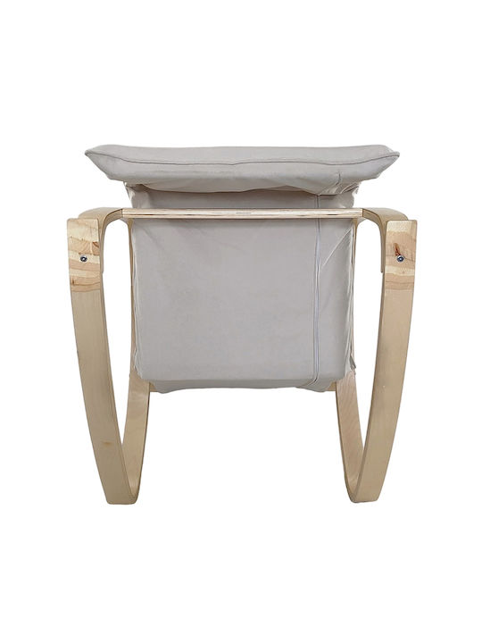 Schaukelstuhl Beige 67x127x91cm