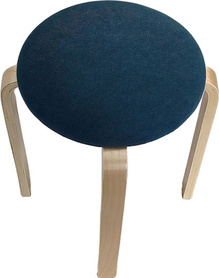 Scaune Camera de zi Lemn Miloa Blue/Natural 42x42x45buc