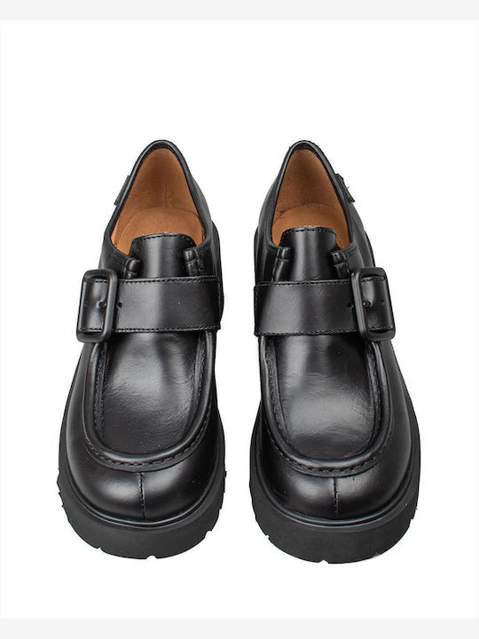 Milah Women's Leather Oxford Shoes Black