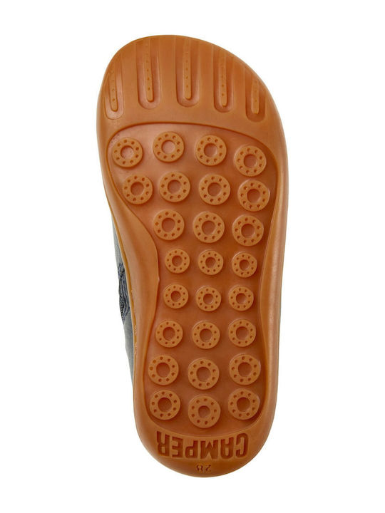Peu Cami Anatomical Leather Kids Boots with Zipper Blue