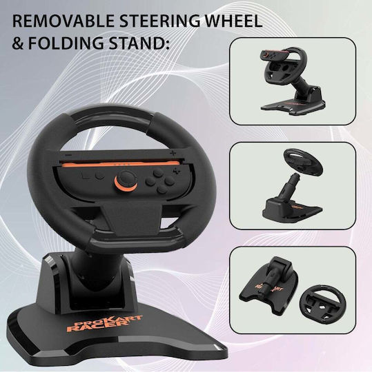 Subsonic Pro Kart Racer Duo Τιμονιέρα με Πετάλια για Switch / Switch 2 με 180° Περιστροφής