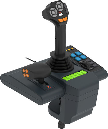 Hori Farming Control System + 7-Speed Racing Shifter Bundle Steering Wheel with Shifter and Pedals for PC with 900° Rotation