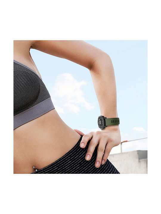 Garmin Instinct 22mm Two-Tone Sport Silicone Watch Strap Green Glow + Black