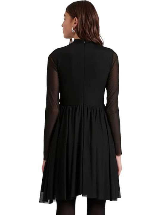 Funky Buddha Mit Tüll Damenkleid Ganztägig Schwarze