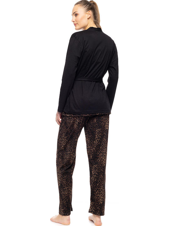 Pink Label Summer Women's Pyjama Pants Black
