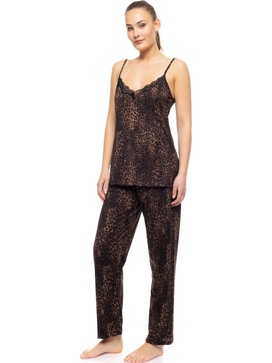 Pink Label Summer Women's Pyjama Pants Black