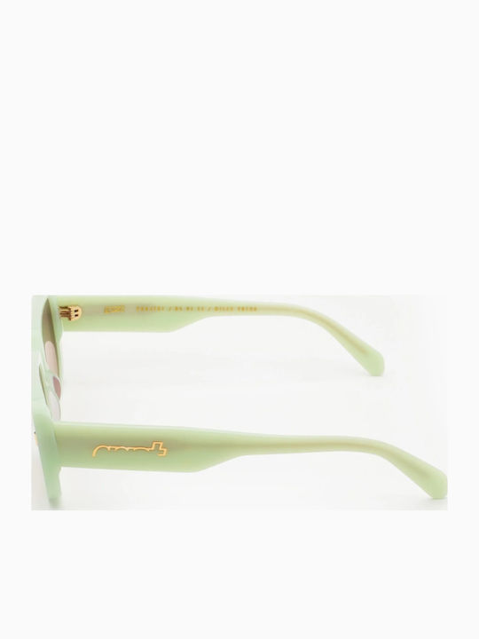 Gast Vida Ochelari de Soare Unisex cu Ramă din Plastic Sage Green / Brown Degrade