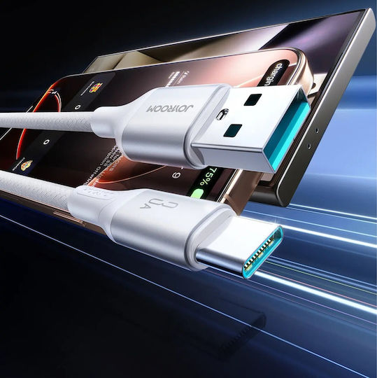 Joyroom Series USB 2.0 Cable USB-C male - USB-A 30W PD Λευκό 2m