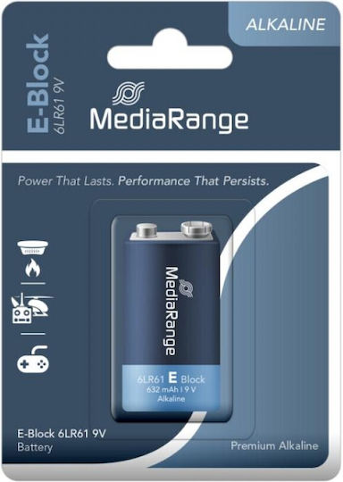 MediaRange Premium Αλκαλική Μπαταρία 9V 1τμχ
