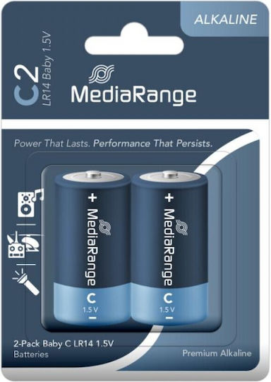 MediaRange Premium Αλκαλικές Μπαταρίες C 1.5V 2τμχ