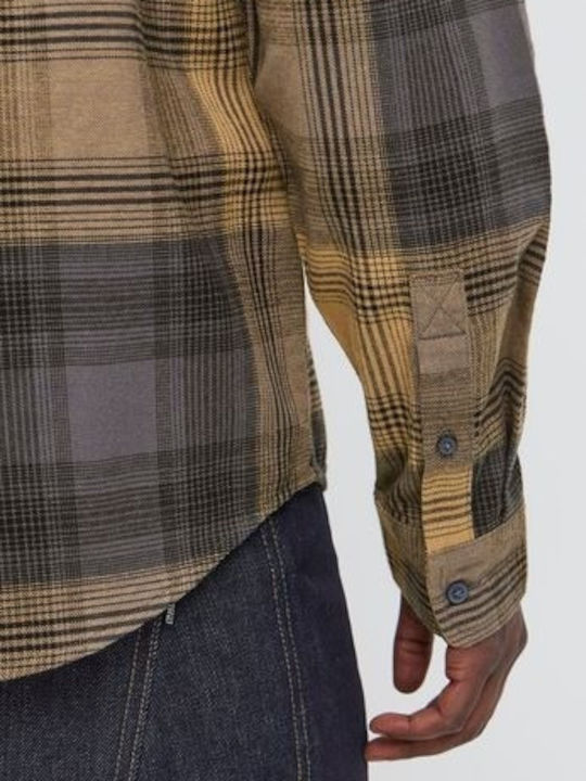 Long-sleeved Shirt Checked Yellow