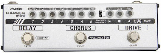 Valeton Dapper Mini 4 Strip Πετάλι Effect Chorus / Delay Ηλεκτρικής Κιθάρας και Ηλεκτρικού Μπάσου