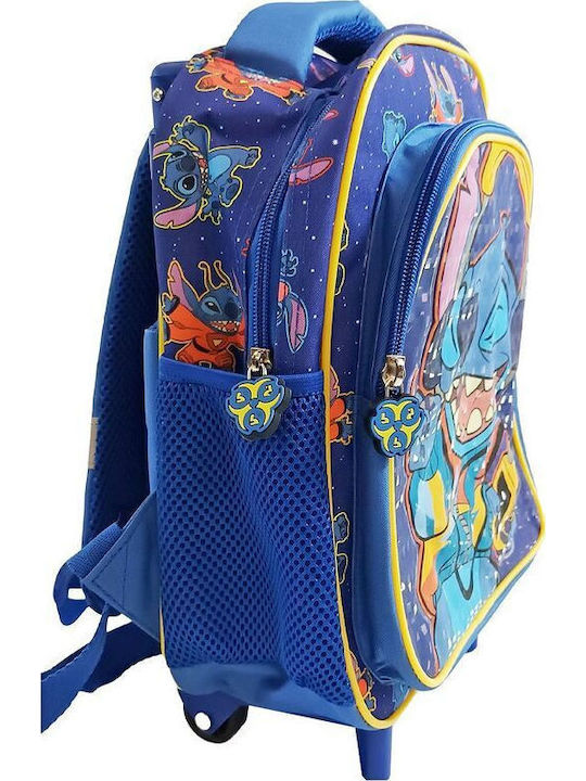 Stitch Ученическа Раница Куфар Детска Градина Синя 23 x 10 x 29см