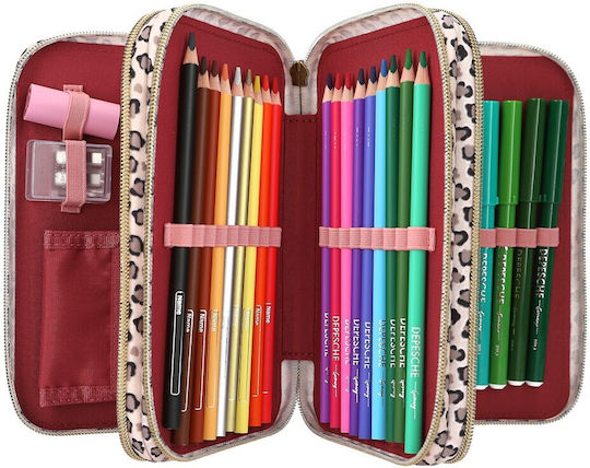 Depesche Federmäppchen mit 3 Fächern Rosa