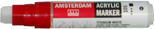 Royal Talens Amsterdam Ακρυλικός Μαρκαδόρος 105 Titanium White 2mm
