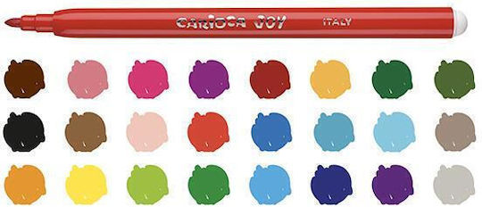 Carioca Joy Μαρκαδόροι Ζωγραφικής 2.8mm Πλενόμενοι Σετ 24 χρώματα (6 Συσκευασίες)
