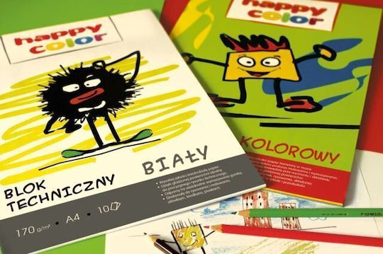 Happy Color Notizbuch 20 Blätter A3 mit leeren Seiten Weiß