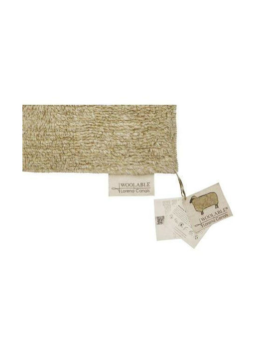 Lorena Canals Woolable Χειροποίητο Χαλί Ορθογώνιο Μάλλινο Sheep Beige 80x140cm