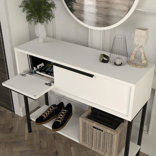 Suzy Konsolemit Spiegel White L90xB29.6xH76cm