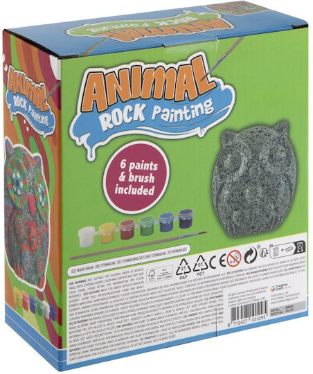 Kreativset Malen auf Steinen Tiere 8-teilig Grafix Gr200065 Eule