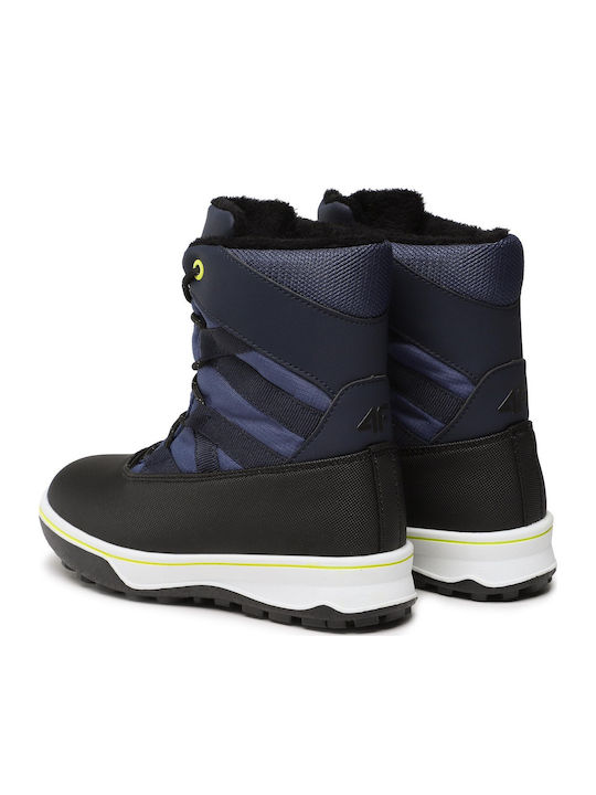 Kids Snow Boots with Laces Blue