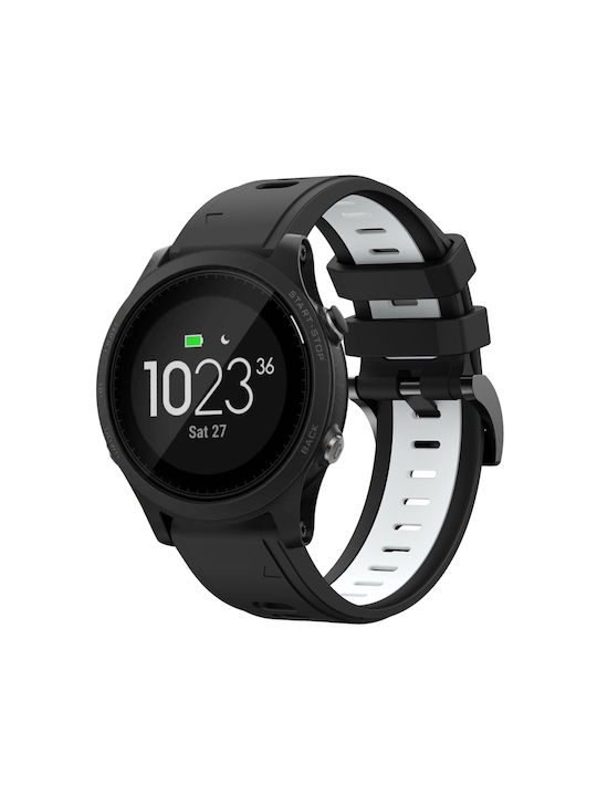Garmin Forerunner 935 22mm Δίχρωμο Αθλητικό Μπρασελέ Σιλικόνης Μαύρο+λευκό Garmin Forerunner 935 22mm Δίχρωμο Αθλητικό Μπρασελέ Σιλικόνης Μαύρο+λευκό