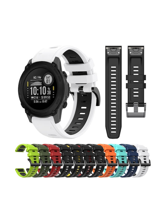 Garmin Descent G1 22mm Two-Tone Sports Silicone Bracelet Orange+Black