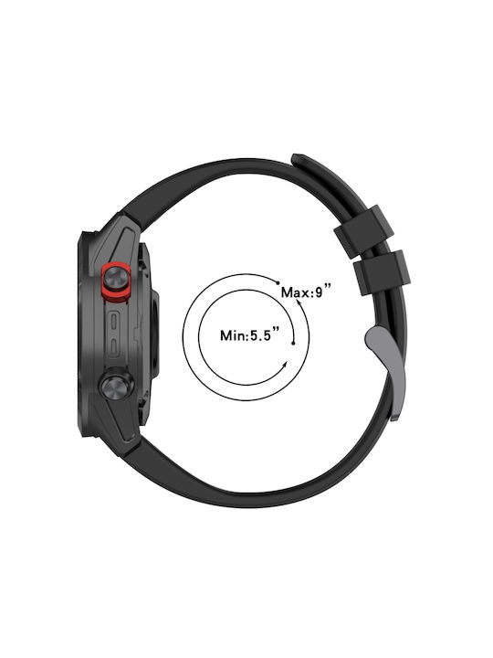 Garmin Epix Gen 2 22mm Two-Tone Sports Silicone Watch Strap Black+White