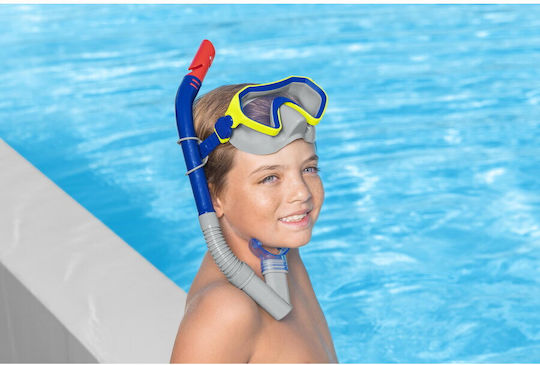 Kids Silicone Diving Mask with Snorkel Blue
