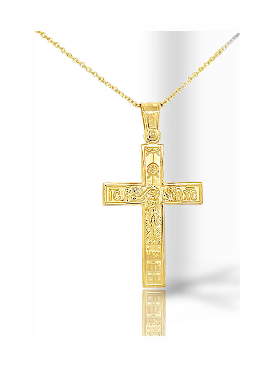 Xryseio Women's Gold Cross 14K Double Sided