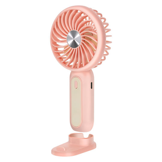 Linq Silent Portable Fan 3 Speeds Battery Phone Stand Pink