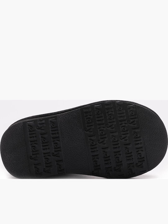 Olivia Suede Kids Boots with Zipper Black