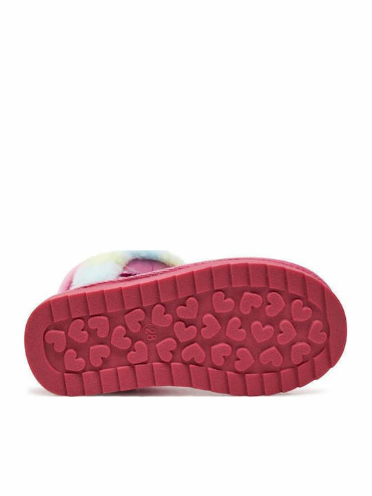 Kids Snow Boots with Velcro Fuchsia