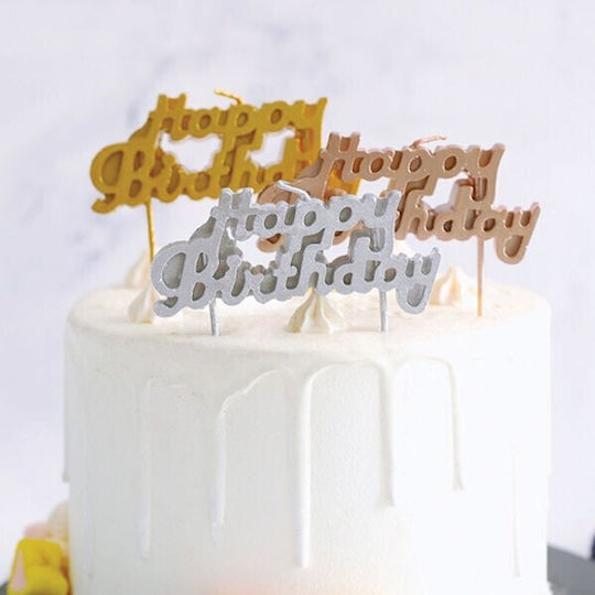 Next Happy Birthday Κεράκι Γενεθλίων Happy Birthday σε Ασημί Χρώμα 33119-17---2