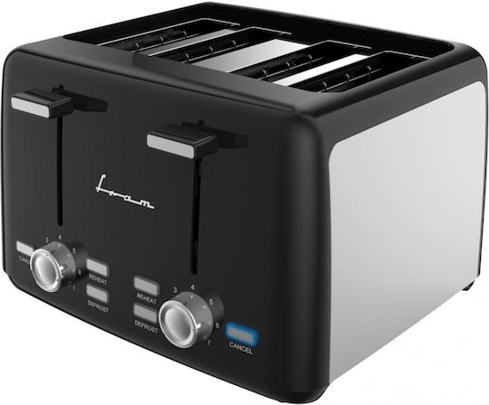 Fram Toaster 4 Slots 1500W Black