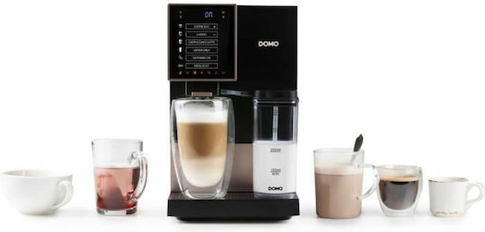 Domo Automat de Espresso 1350W Presiune 19bar pentru Cappuccino Neagră S71018789