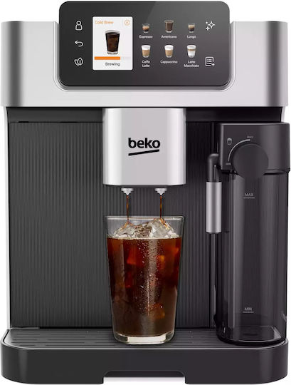 Beko Automatic Espresso Machine 1350W Pressure 19bar for Cappuccino Black S71013934
