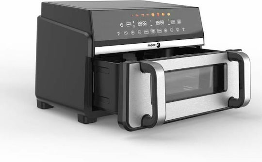 Fagor Heißluftfritteuse mit Doppel-Abnehmbarer Korb 11Es Schwarz FG10AF