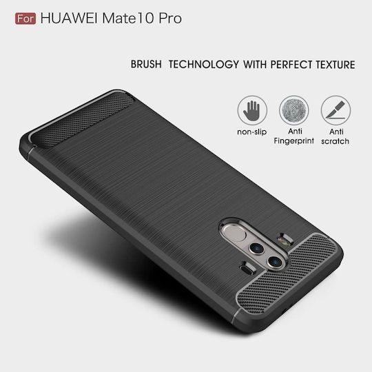 Umschlag Rückseite Silikon Schwarz (Huawei Mate 10 Pro)