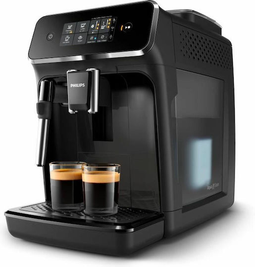 Philips Αυτόματη Μηχανή Espresso 1500W Πίεσης 15bar για Cappuccino με Μύλο Άλεσης Μαύρη EP2225/10