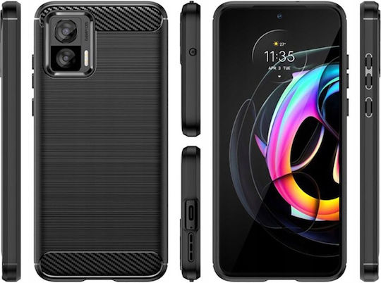 Umschlag Rückseite Silikon Schwarz (Motorola Edge 30)