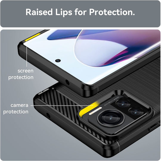 Back Cover Σιλικόνης Μαύρο (Motorola Edge 30 Ultra)